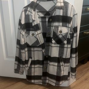 Black and white plaid jacket